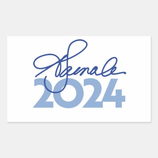 Sticker Rectangulaire Kamala Harris Signature 2024 (Devant)