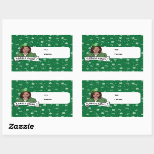 Sticker Rectangulaire Kamala Harris St. Patrick's Day