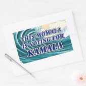 Sticker Rectangulaire Kamala Momala Vague bleue (Enveloppe)
