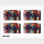 Sticker Rectangulaire Kandinsky 1913 Peinture Abstraite (Feuille)