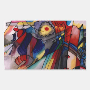 Sticker Rectangulaire Kandinsky 1913 Peinture Abstraite
