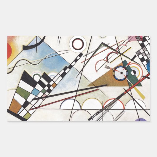 Sticker Rectangulaire Kandinsky 1923/composition viii/pixdecines (Devant)