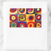 Sticker Rectangulaire Kandinsky Farbstudie Quadrates Cercles Art (Sac)
