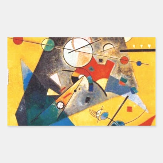 Sticker Rectangulaire Kandinsky Harmonie calme Art Abstrait (Devant)