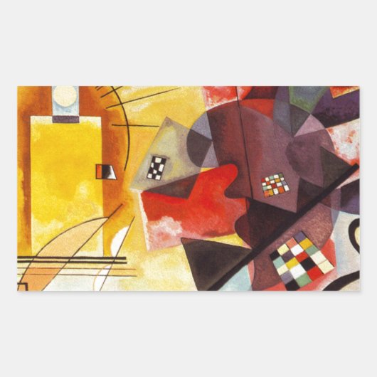 Sticker Rectangulaire Kandinsky jaune bleu (Devant)
