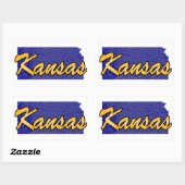 Sticker Rectangulaire Kansas (Feuille)