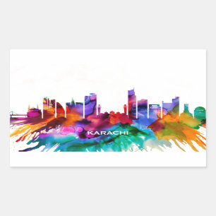 Sticker Rectangulaire Karachi Pakistan