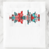 Sticker Rectangulaire Karachi Skyline Pakistan (Sac)