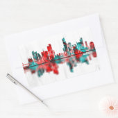 Sticker Rectangulaire Karachi Skyline Pakistan (Enveloppe)