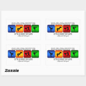 Sticker Rectangulaire Karaté cool C'Est Un Moyen De Vie (Feuille)