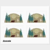 Sticker Rectangulaire Karate Kick Bear (Feuille)