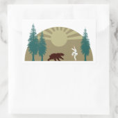 Sticker Rectangulaire Karate Kick Bear (Sac)