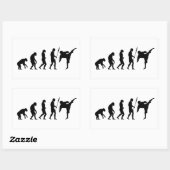 Sticker Rectangulaire karate kick evolution (Feuille)
