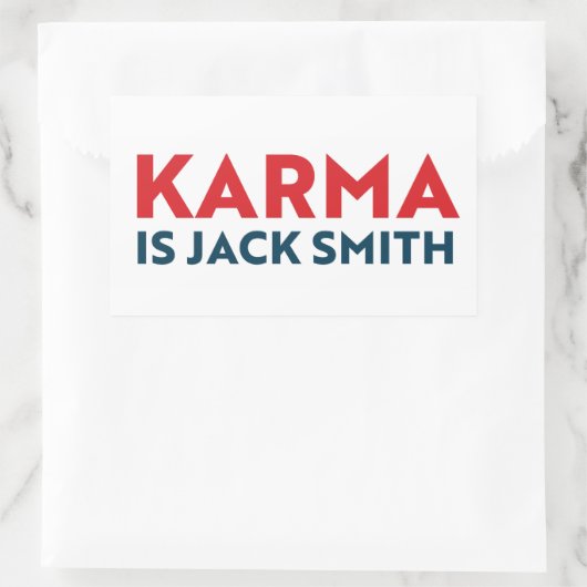 Sticker Rectangulaire Karma est Jack Smith (Sac)