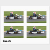 Sticker Rectangulaire Kart Racing (Feuille)