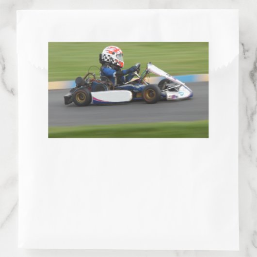 Sticker Rectangulaire Kart Racing (Sac)