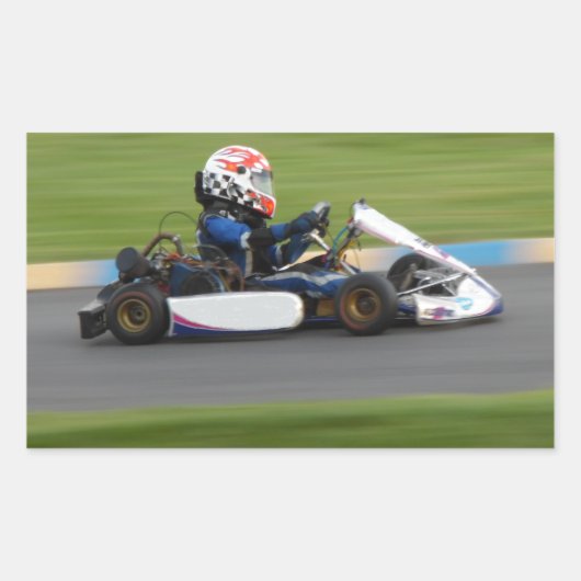 Sticker Rectangulaire Kart Racing (Devant)