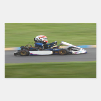 Sticker Rectangulaire Kart Racing
