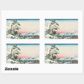 Sticker Rectangulaire Katsushika Hokusai - Maison de thé à Koishikawa (Feuille)