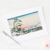 Sticker Rectangulaire Katsushika Hokusai - Maison de thé à Koishikawa (Enveloppe)