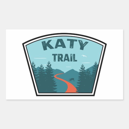 Sticker Rectangulaire Katy Trail (Devant)