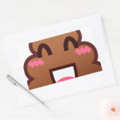 Sticker Rectangulaire kawaii poop emojis (Enveloppe)