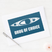 Sticker Rectangulaire Kayak, Drogue De Choix (Enveloppe)