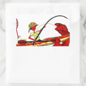 Sticker Rectangulaire Kayak Fishing (Sac)
