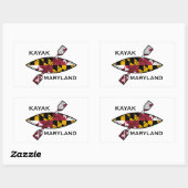 Sticker Rectangulaire Kayak Maryland (Feuille)