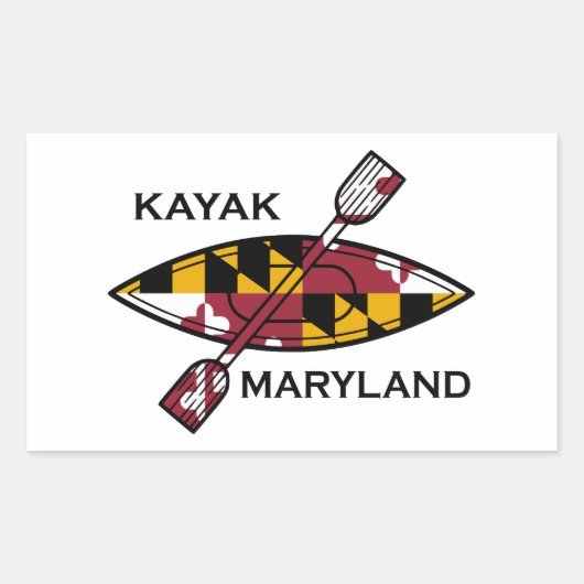 Sticker Rectangulaire Kayak Maryland (Devant)