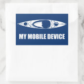 Sticker Rectangulaire Kayak, mon appareil mobile (Sac)