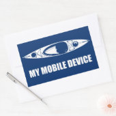 Sticker Rectangulaire Kayak, mon appareil mobile (Enveloppe)