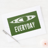 Sticker Rectangulaire Kayak tous les jours (Enveloppe)