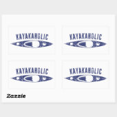 Sticker Rectangulaire Kayakaholic (Feuille)