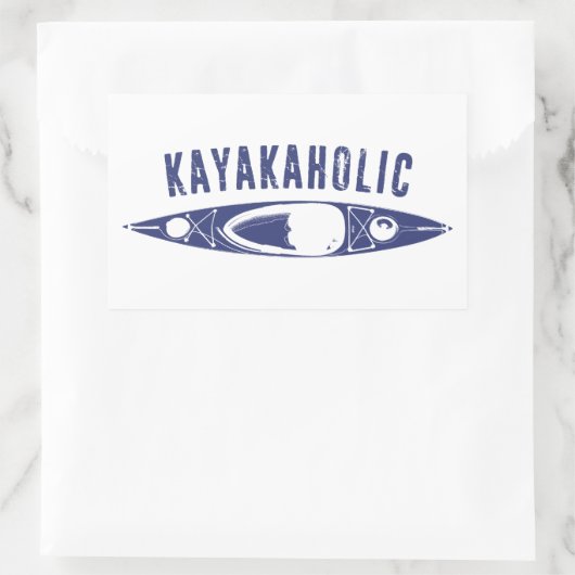 Sticker Rectangulaire Kayakaholic (Sac)