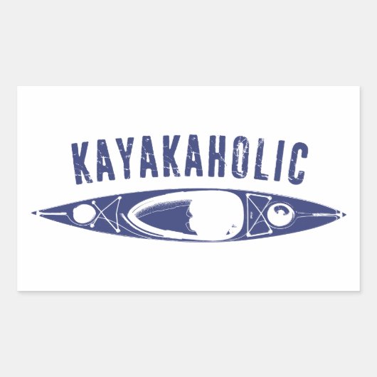 Sticker Rectangulaire Kayakaholic (Devant)