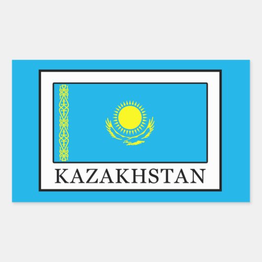 Sticker Rectangulaire Kazakhstan (Devant)