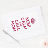 Sticker Rectangulaire Keep Calm and Call Mom (Enveloppe)