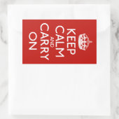 Sticker Rectangulaire Keep Calm and Carry (Sac)