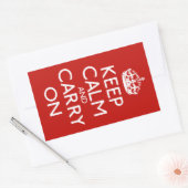 Sticker Rectangulaire Keep Calm and Carry (Enveloppe)