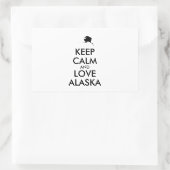 Sticker Rectangulaire KEEP CALM et LOVE ALASKA (Sac)