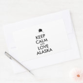 Sticker Rectangulaire KEEP CALM et LOVE ALASKA (Enveloppe)