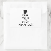 Sticker Rectangulaire KEEP CALM et LOVE ARKANSAS (Sac)