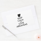 Sticker Rectangulaire KEEP CALM et LOVE ARKANSAS (Enveloppe)