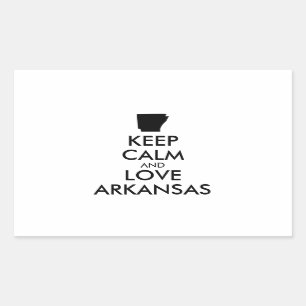 Sticker Rectangulaire KEEP CALM et LOVE ARKANSAS