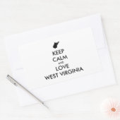 Sticker Rectangulaire KEEP CALM et LOVE WEST VIRGINIA (Enveloppe)