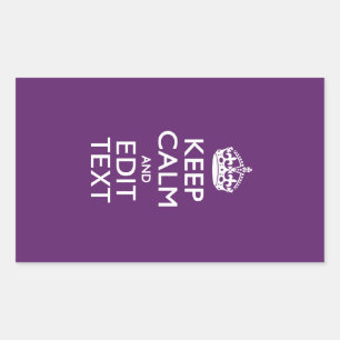 Sticker Rectangulaire KEEP CALM PERSONNALISÉ ET Éditer du texte sur viol