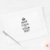 Sticker Rectangulaire KEEP CALM personnalisé et votre texte (Enveloppe)