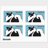 Sticker Rectangulaire Keeshond Graphics - Cute Original Chig Art (Feuille)