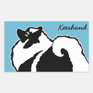 Sticker Rectangulaire Keeshond Graphics - Cute Original Chig Art